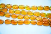 SALE! Yellow quartz faceted irregular beads18x25mm. Golden quartz freeform beads