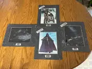 New Set of 4 Star Wars ChromArt with mats and COA plus bonus