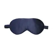 Silk Sleep Eye Mask for Men Women Soft Blindfold Mulberry Silk Sleep Mask for Travel Nap-Navy