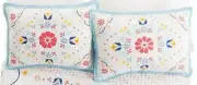 Pioneer Woman Mazie Medallion Quilted Shams Standard 20"x26" 2 PC NEW