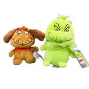DR SEUSS by Aurora Grinch & Max Plush Bag Clip