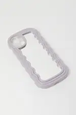 Purple Iphone 14 Mirror Case With Holder