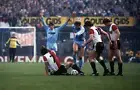 Ruud Gullet Of Feyenoord And Others "Feyenoord V Ajax" 1982 OLD FOOTBALL PHOTO
