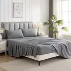 200TC 100% Cotton Bed Flat Fitted Sheet Set Ultra Soft Single/Double/Queen/King