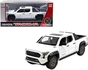 Diecast Model Car Compatible for Toyota Tacoma Trailhunter Diecast Model Truck, 1:24 Scale, White, 2024 Edition New Tooling Die-Cast Model H08777-WH