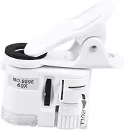 Mobile Phone Microscope with LED Light Portable Clip Magnifying Glass for High Magnification Photography for Exploration and Inspection Activities White Light