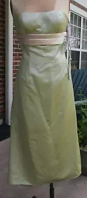 Bill Levkoff STUNNING Strapless or Spaghetti Strap Formal Dress -Sage-Sz 10-NWT