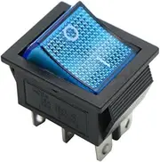 CZKE 2 Position KCD4 Rocker Switch ON-Off 4 Pins /6 Pins Electrical Equipment with Light Power Switch Switch Cap 16A 250VAC/ 20A 125V(Blue,6 Pins)