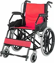 Rolling Walkers Adults Wheelchair Folding Transport Rehab Chair Self Propelled Lightweight Folding for Seniors Handicapped Travel Chair Self-Propelled Wheelchair
