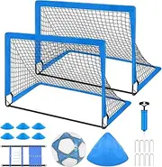 Small Soccer Net | Portable Pop up Soccer Net Set | Training Equipment for Boys Girls, Practice Activity for Outdoor Beach