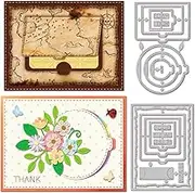 GLOBLELAND Pack of 19 Layered Frame Cutting Dies Raise The Flap for Card Making, Metal Cutting Dies Cutting Dies Templates for Scrapbooking, Diary, Embossing, Paper