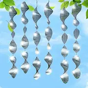 Bird Deterrents for Outside Patio, Bird Scare Devices Set Highly Reflective 3D Wind Spinners Outdoor Garden Decor, Bird Reflectors to Keep Birds Away Window Roof Yard Orchards Deck 9 Discs 3 Pcs