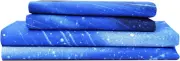 Galaxy Outer Space Sheet Set, Galaxy Themed, 3 Pcs Including Flat Sheet, Fitted