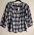Gap Women’s Splitneck Button Front Top Long Sleeve Size Large