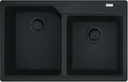 Kitchen Sink Made of Granite (Fragranite) with a Double Bowl from Franke Urban UBG 620-36-33 - Black matt/Black Drainer - 114.0693.540
