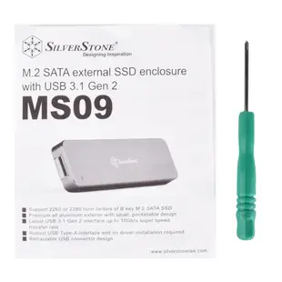 SilverStone銀欣MS09B USB3.1 M.2 SSD外接盒(太空灰) 廠商直送