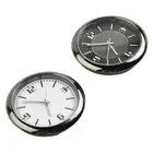 Mini Analog Clock for Car Air Vent Stylish Metal Design in Black Silver