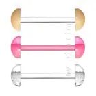 1PC. Flexible Barbell No-Ceum Hide Half Ball Tongue Ring Barbell Retainer