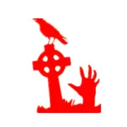 2PCS Hallowen Grave Skull Hand Showcase Glass Window Decor Wall Sticker Party House Home Decoration Creative Decal DIY Mural Wall Art Sticker