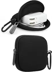 E-Tree 2 Pack Mini Neoprene Pouch Case for Phone Charger Airpods USB Cables Cord ﻿Earphones MagSafe Power Adapter Keychain Small Accessories Storage Organizer Tech Bag,Coin Purse Wallet,Zipper Pocket