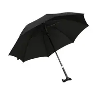 在飛比找momo購物網優惠-【PUSH!】戶外用品可調節長短雨傘拐杖傘登山杖(雨傘加固型