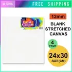 24x30CM Blank Stretched Canvas Thin White Artist Panels Oil Acrylic Painting