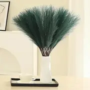 Wertuirk Green Pampas Grass Decor - 30pcs 24 Inch Artificial Pampas Grass Decor Tall, Fake Pompas Grass for Vase Filler, Table Centerpieces, Wedding, Party and Green Home Decor (Green)