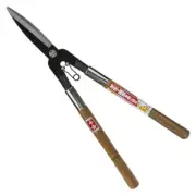 Senkichi Wooden Handle L-Shaped Lawn Scissors with Spring SGSL-1 Ga From Japan
