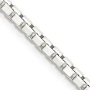 16 Inch Sterling Silver 2.9mm 8 Sided Diamond-Cut Box Chain