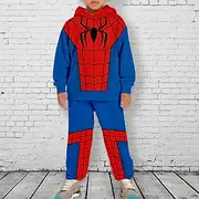 Boys 3D Spider Hoodie Sweatpants Set Set Long Sleeve 3D Printing Fall Winter Active Fashion Cool Kids 3-12 Years Outdoor Vacation Street Regular Fit