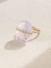 [JIA JIA] JIA JIA - 14-karat Gold, Quartz And Diamond Ring - Purple - 7 7 Purple