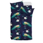 PEACOCK FLOWER PATTERN BEDDING SET