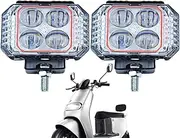 Fog Lights for Motorcycle,1 Set Motorcycle Led Fog Lights - Turn Signals Car Spotlight Waterproof Auxiliary Lamp for Atv Van Pickup Golf Cart Outdoor Camping