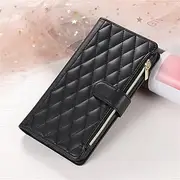 [HJZSZX] for Samsung A34 (5G) Crossbody Leather Zipper Wallet Card Phone Case Cover(for Samsung A34 (5G)/Black)