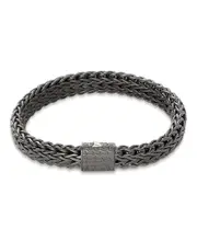 John Hardy Sterling Silver Black Rhodium Icon Flat Bracelet, 11mm
