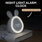 Kids Digital Alarm Clock LED Bedside Night Light Clock Wake Up Clock