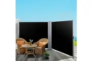 Instahut Side Awning Outdoor Blinds Sun Shade Retractable Screen 2X6M BK