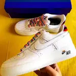 NIKE AIR FORCE 1 LOW BE TRUE 白色彩虹尾 果凍底 休閒板 男女 CV0258-100 慢跑鞋