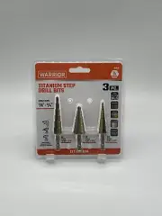 Warrior Titanium Step Drill Bit Set ~ 3 Piece ~ 91616