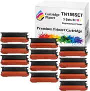 3 Sets BCMY Compatible Toner Cartridge for Brother TN-155 TN155BK TN155C TN155M TN155Y (5,000/4,000 (B/CMY) pages) for DCP9040CN DCP9042CDN HL4040CN HL4050CDN MFC9440CN MFC9450CDN MFC9840CDW