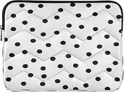 Playful Black Dots White Laptop Bag 15.6 inch Protective Computer Bag, Sleeve for Laptop