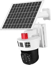 Hohopeti Security Camera Solar Powered Outdoor Camera Two Way Communication Color Night Vision Rotatable WiFi Camera for Home Warehouse Farm