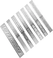 Angoily 1Set Stainless Steel Ruler Figure Hobby Model Craft Convenient Line Making Tool for Details Renovation and Line Scribing Practical and Reusable Design