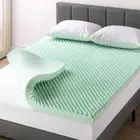 MELLOW Mattress Toppers Twin Egg Crate Memory Foam Aloe Vera Durable Firm Green