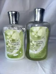 Bath Body Works Signature Cucumber Melon Aloe Vera Shower Gel & Lotion See Disc