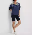 LAUREN RALPH LAUREN Women's Floral Turtleneck Pullover in Navy MU SZ. L NWT$295