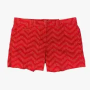 Loft Ann Taylor Shorts Womens 14 Multi Zig Zag Chevron Original Pockets Zip Fly