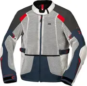 IXS Tourster-BigAir 1.0, textile jacket , color: Light Grey/Dark Blue/Red , size: 3XL