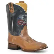 Men's Roper 2nd Amendment CCS Rider Leather Boots Handcrafted Tan
