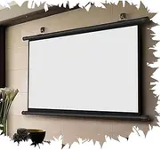 SKSPGPKTACA 30" 40" 50" 60" Indoor Projector Screen Home Theater Manual Pull Down Projection Screen Portable Movie Screen for Office Backyard Travel(72 Inch (16:9))